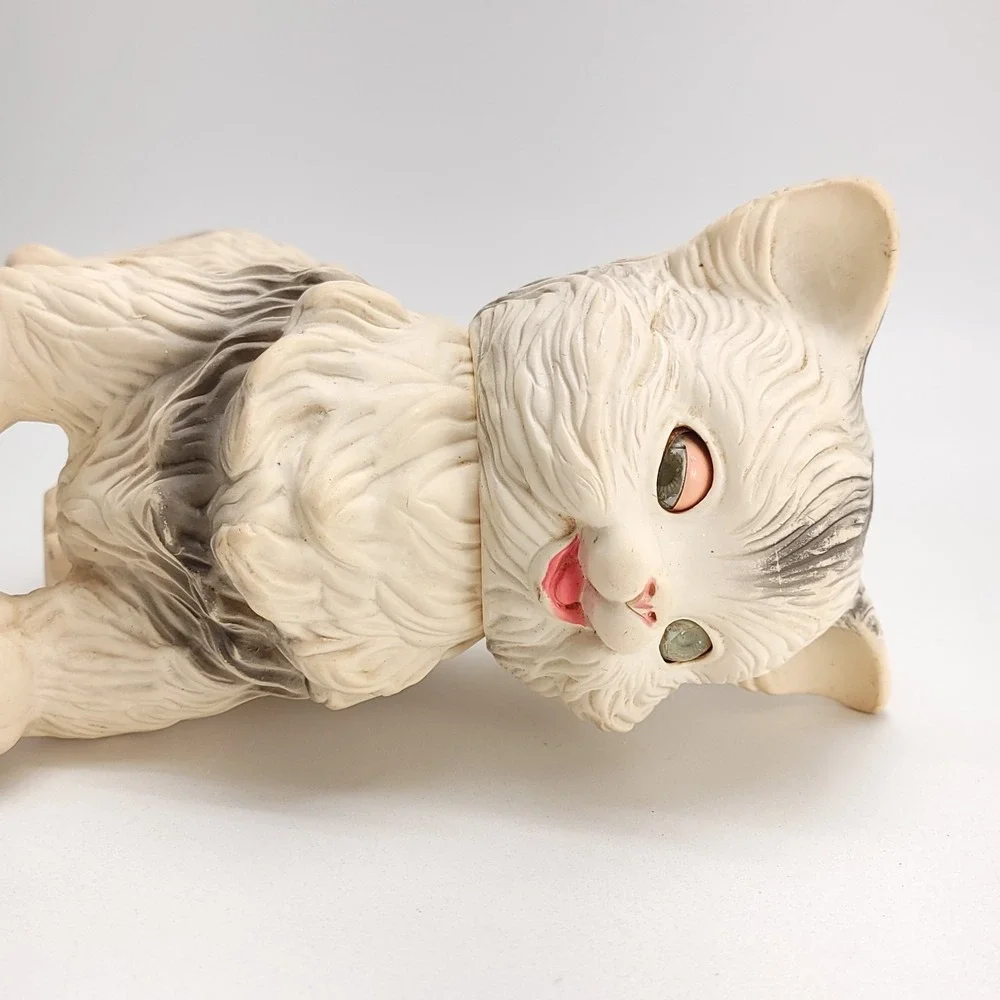 Edward Mobley Squeaky Rubber Toy Cat Sleepy Eyes‎ 1960's Vintage 9